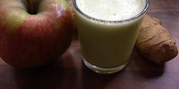 Apfel-Ingwer-Shot vom 3. Tag der Juice Challenge